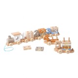 Trenuleț Montessori REDQUIT&reg; din Lemn cu Numere &ndash; Jucărie Educativă pentru &Icirc;nvățare Timpurie, Cadou Aniversar pentru Copii