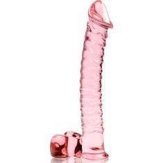 Dildo din Cristal Roz &ndash; Nebula Series by Ibiza, Model 23, 21.5 cm
