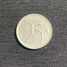 Moneda 25 centimes 1965 Belgia