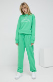 Juicy Couture pantaloni de trening culoarea verde, neted