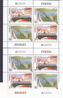 EUROPA PODURI,MINICOLI IN PERECHE,2018,MNH,ROMANIA. foto