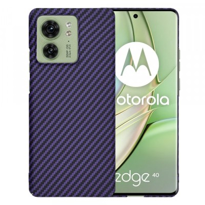 Husa pentru Motorola Edge (2023) / Edge 40, Techsuit, Carbonite FiberShell, Mov foto