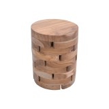 Cumpara ieftin Taburet Shard lemn masiv de tec natural 35x35x45 cm