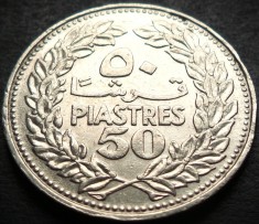 Moneda exotica 50 PIASTRES - LIBAN, anul 1969 * cod 370