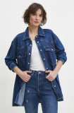 Answear Lab camasa jeans femei, cu guler clasic, relaxed