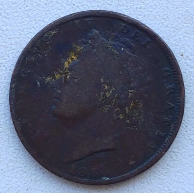 Moneda Regatul Unit -1 Farthing 1830 foto