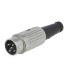 Mufa DIN tata 5 pini drept pe cablu cu lipire 34V DELTRON 610-0520