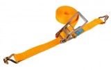 Chinga Auto cu Clichet si Carlige Duble Tolsen, 50mm x 9m, 2500daN, Galbena, GS EN12195-2