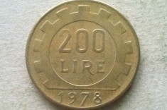 MONEDA 200 LIRE 1978-ITALIA foto