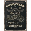 Placa metalica - Goodyear Motorcycle - 15x20 cm, Nostalgic Art Merchandising