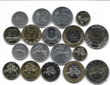 Lituania lot complet 9 monede pre-euro