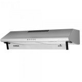 Hota Samus SM62S ECO+, 60 cm, 2 motoare, Putere absorbtie 380.8 m&sup3;/h, 3 viteze, Filtru metalic, Tehnologie ECO+, Inox