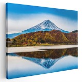 Tablou muntele Fuji si lacul Kawaguchiko Japonia Tablou canvas pe panza CU RAMA 60x90 cm