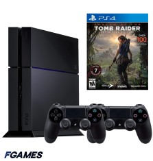 Consola Sony Playstation 4 Ps4 1tb + Doua Controllere + Shadow Of The Tomb Raider: Definitive Edition PlayStation 4, Second-Hand
