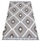 Covor MAROC P651 Caro gri / alb Franjuri Berber shaggy, 120x170 cm