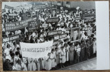 Angajati ICECHIM Bucuresti la parada 23 august// fotografie, Romania 1900 - 1950, Portrete
