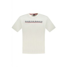Tricou barbati, cu imprimeu cu logo, Regular fit, Alb, S