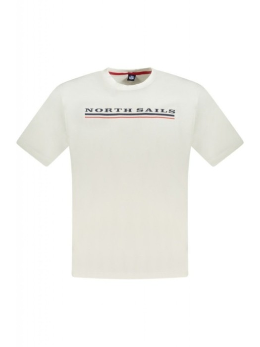 Tricou barbati, cu imprimeu cu logo, Regular fit, Alb, S