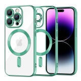 Husa premium iPhone 14 Pro Max Techsuit Luxury Crystal MagSafe, verde deschis