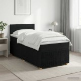 Cumpara ieftin Pat boxspring cu saltea cu headboard Negru 80 x 200 cm Tesatura