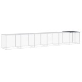 Cumpara ieftin Cotet pui cu acoperis, antracit, 603x98x90 cm, otel galvanizat