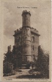 CP764N Parcul Bibescu, Castelul, Craiova, Park u Schloss Bibescu, carte poștală, 1920