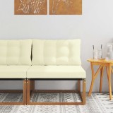 vidaXL Canapea Medie pentru Exterior Lemn solid de Acacia și Textilene 900633