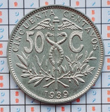 Bolivia 50 centavos 1939 UNC - km 182 - A028, America Centrala si de Sud