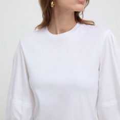 Max Mara Leisure bluză femei, culoarea alb, uni 2416940000000
