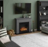 Larsen Solid Grey semineu electric 3D modern gri cu aeroterma