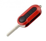 Carcasa cheie Topautochei&reg; pentru Fiat 500 Panda Punto Bravo Stilo Ducato Citroen Jumper Peugeot Boxer, rosie, 3 butoane, Oem