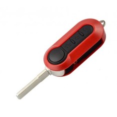 Carcasa cheie Topautochei&reg; pentru Fiat 500 Panda Punto Bravo Stilo Ducato Citroen Jumper Peugeot Boxer, rosie, 3 butoane