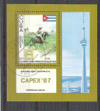 Cuba 1987 UPU, perf. sheet, used AA.030, Stampilat