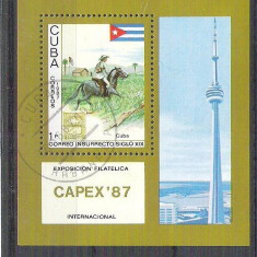 Cuba 1987 UPU, perf. sheet, used AA.030