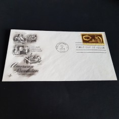 Plic filatelic SUA 1976. Bicentenar Revoluția Americană, Prima Zi de Emisiune, Williamsburg - Colonial Craftsmen foto