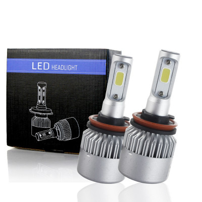 Set 2 LED-uri Auto Techstar&amp;reg; S2, H11/H8/H9, 36w, 4000 Lumeni, 6500K, AUTO, 12-24 Volti, COB, Canbus foto