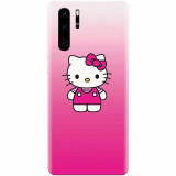 Husa silicon pentru Huawei P30 Pro, Cute Pink Catty