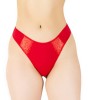 Chilot tanga dama Luan, bumbac &amp; dantela C1425, bej, marimea L. Confortabil, elegant. 