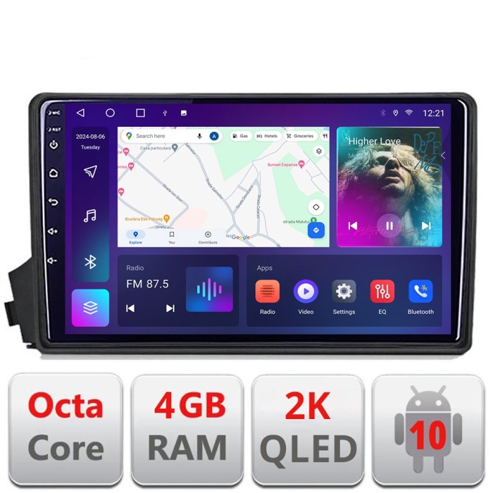 Navigatie Ssangyong Kyron Actyon C-158 Android Octa Core Ecran 2K QLED GPS 4G 4+32GB 360 KIT-158+EDT-E409-2K CarStore Technology