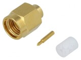 Mufă SMA Tată Drept 50&Omega; RG402 PTFE Aurit, TE Connectivity