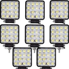 Set 8 proiectoare 16 LED 48W auto OFF-ROAD, IP 67