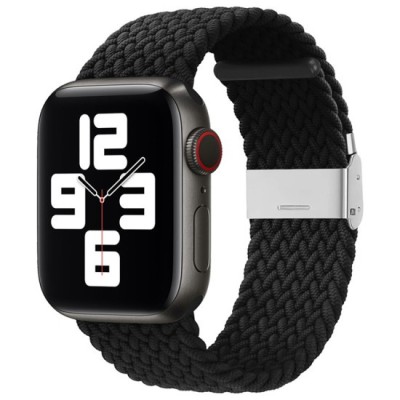 Curea pentru Apple Watch 1/2/3/4/5/6/7/8/9/SE/SE 2 (38/40/41mm) - Techsuit Watchband (W032) - Black foto