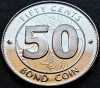 Moneda exotica 50 CENTI - ZIMBABWE, anul 2014 * cod 428, Africa