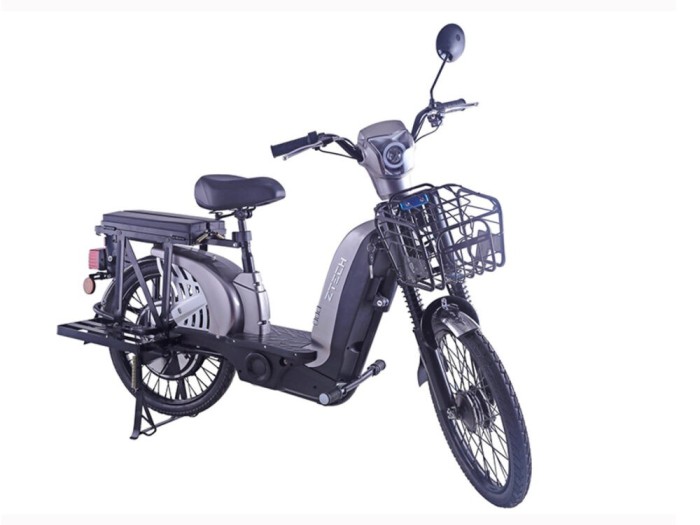 Bicicleta Electrica ZT-01 Motor 480W 48V 12Ah Viteza 25 Km/h Autonomie 40Km Nu necesita permis - Argintiu