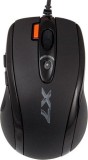 MOUSE A4TECH gaming, cu fir, USB, optic, 2000 dpi, butoane/scroll 7/1, negru, iluminare, butoane programabile, &quot;X-710MK&quot; (include TV 0.15 lei)