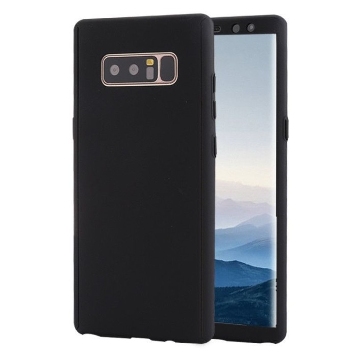 Husa Samsung Galaxy Note 8 Flippy Deluxe Full Cover 360 Negru + Folie de protectie