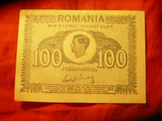 Bancnota 100 lei 1945 Mihai I cal. F.Buna foto