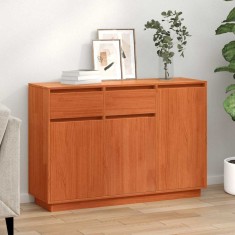 vidaXL Bufet cu sertar Maro ceruit 110 x 34 x 75 cm Lemn masiv de pin