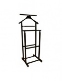Portmantou suport haine, tip valet, dublu, din lemn masiv, 102 cm, wenge