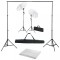 vidaXL Kit studio foto cu fundal, lămpi și umbrele 3055089